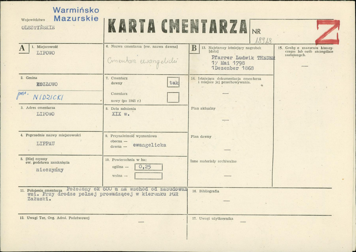 Karta cmentarza, skan nr 1