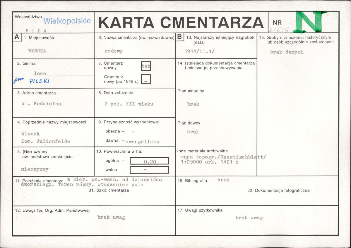 Karta cmentarza, skan nr 1
