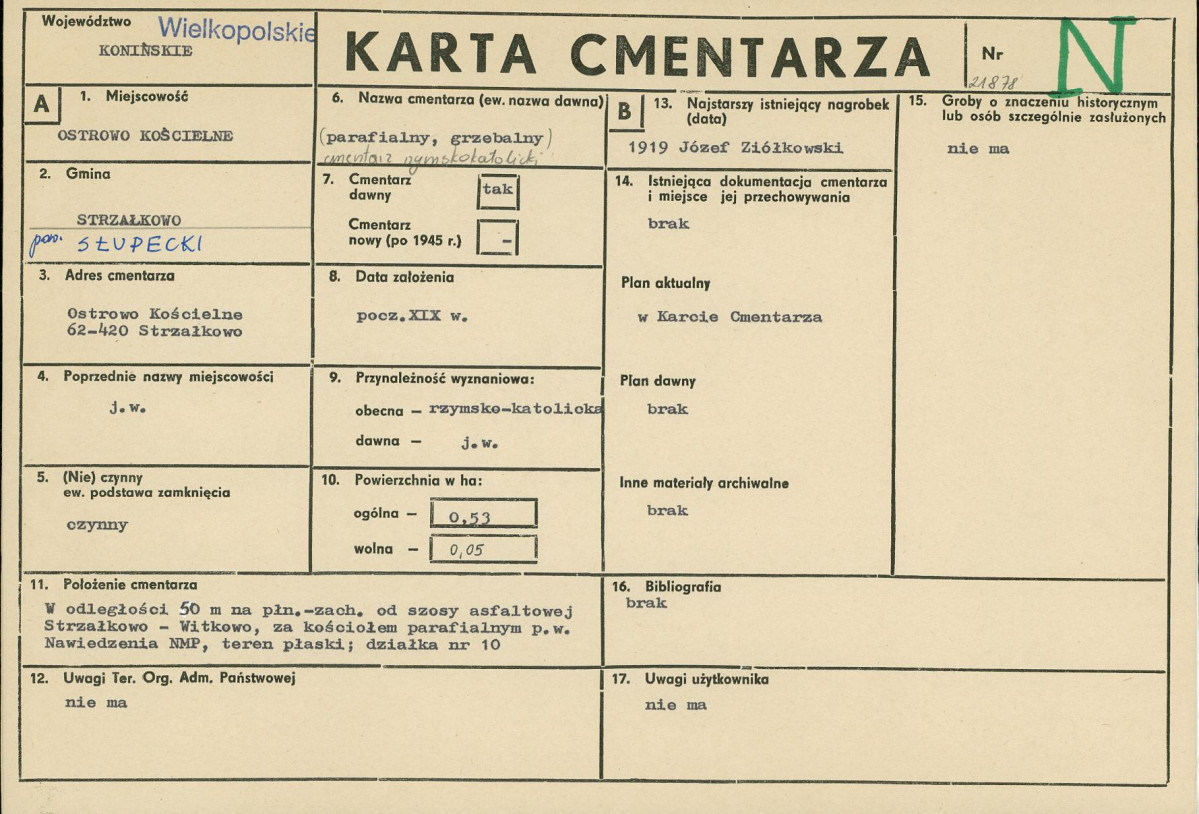 Karta cmentarza, skan nr 1