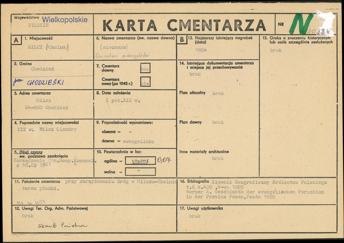 Karta cmentarza, skan nr 1