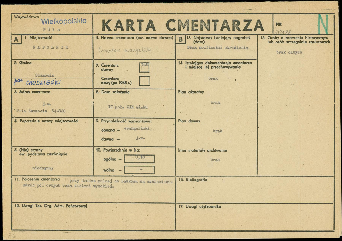 Karta cmentarza, skan nr 1