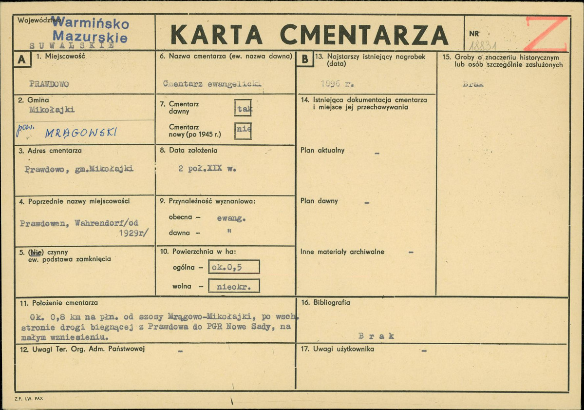 Karta cmentarza, skan nr 1