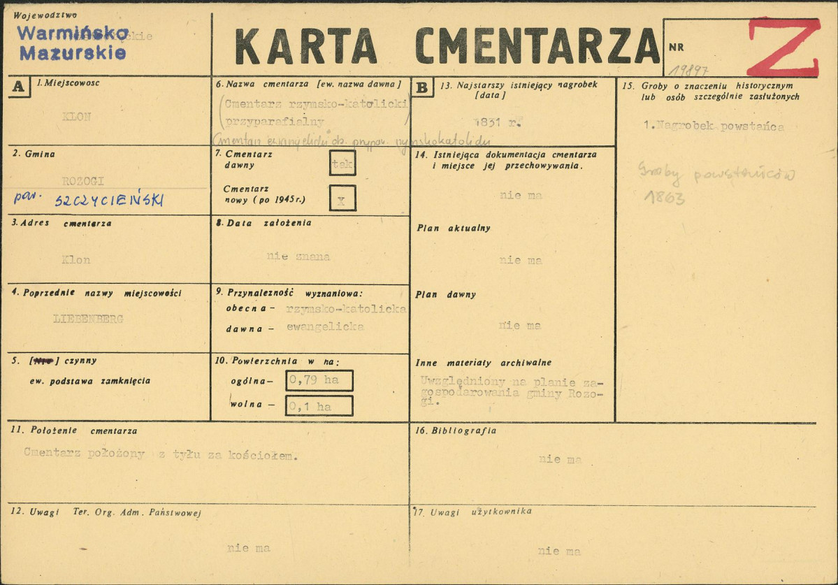 Karta cmentarza, skan nr 1