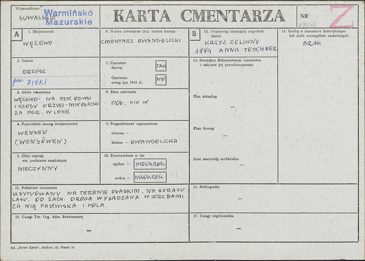 Karta cmentarza, skan nr 1