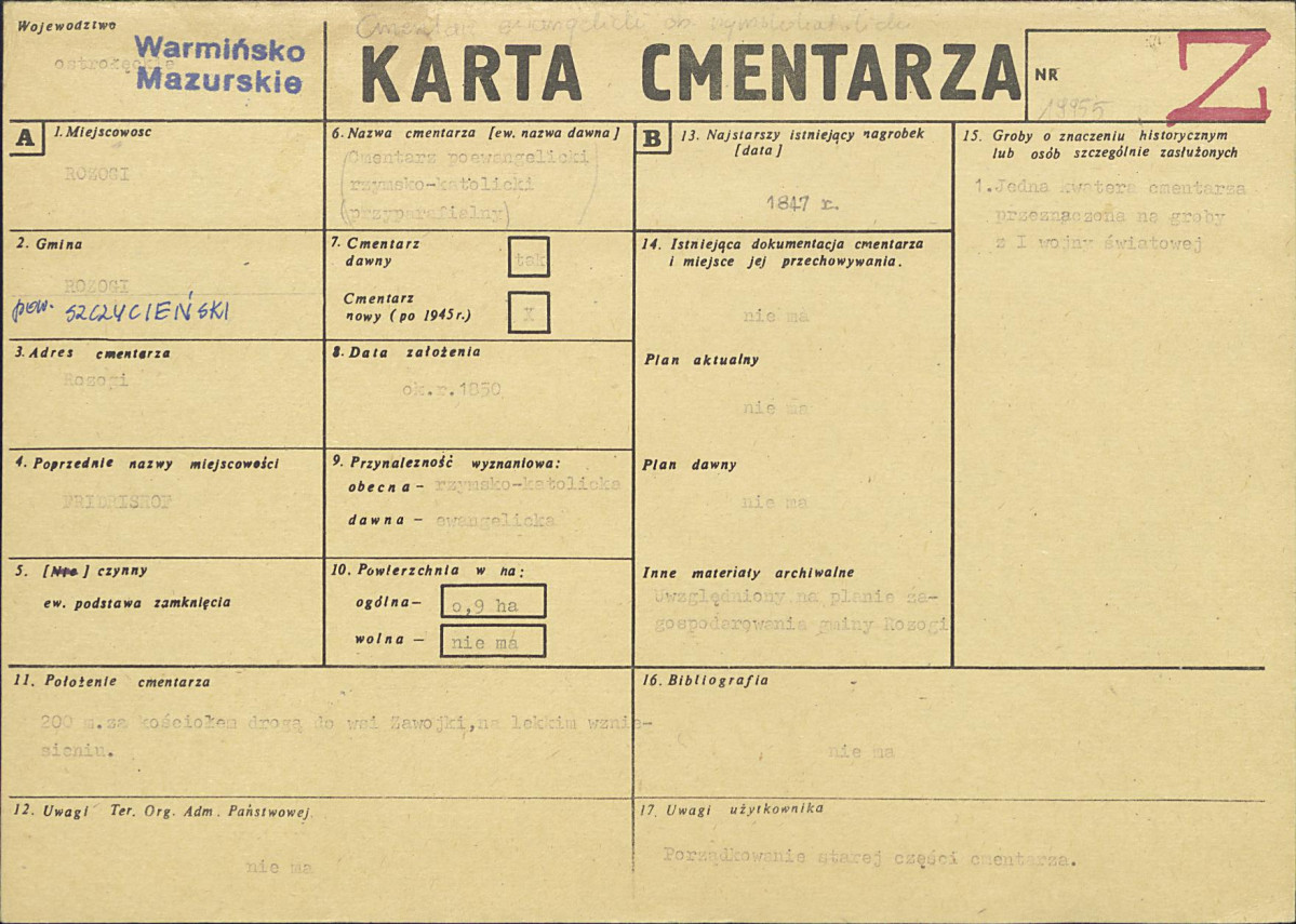 Karta cmentarza, skan nr 1