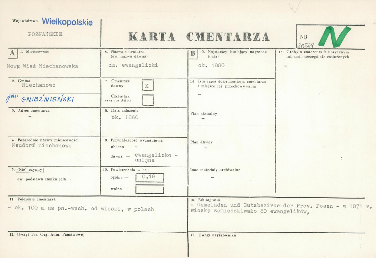 Karta cmentarza, skan nr 1