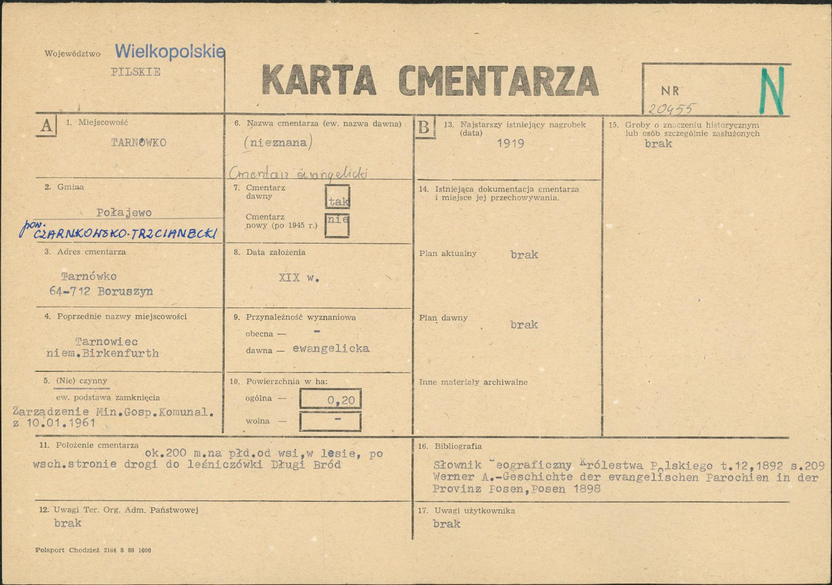 Karta cmentarza, skan nr 1