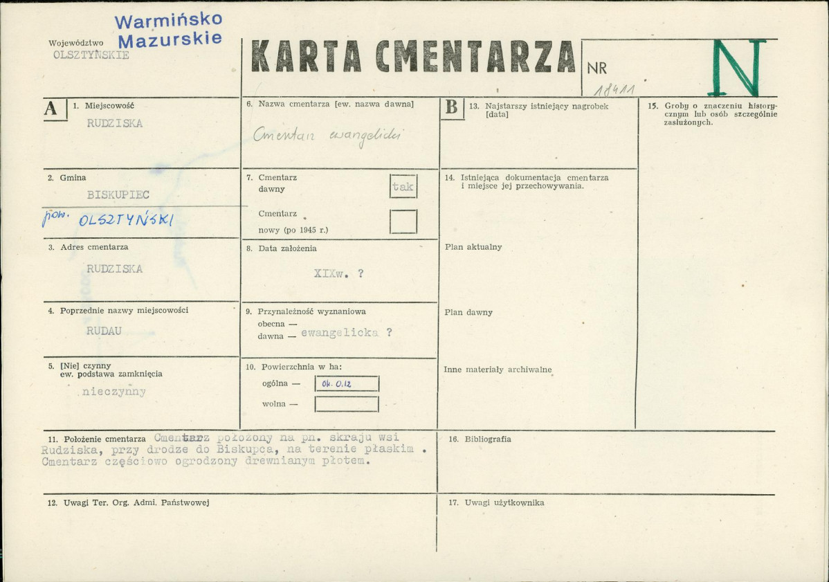 Karta cmentarza, skan nr 1