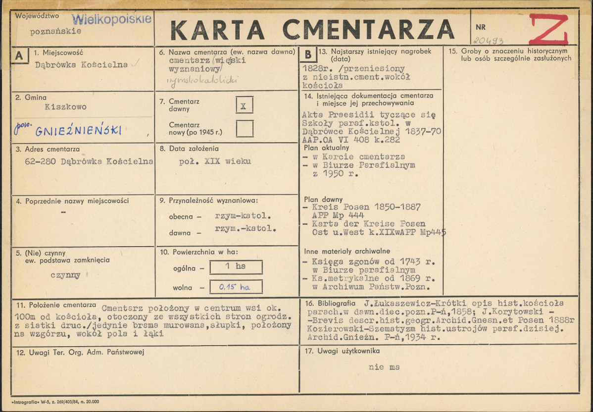 Karta cmentarza, skan nr 1
