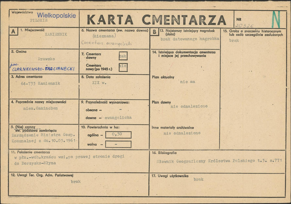 Karta cmentarza, skan nr 1