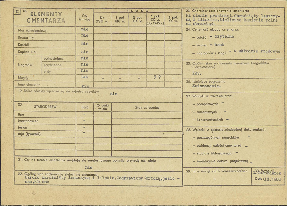 Karta cmentarza, skan nr 2