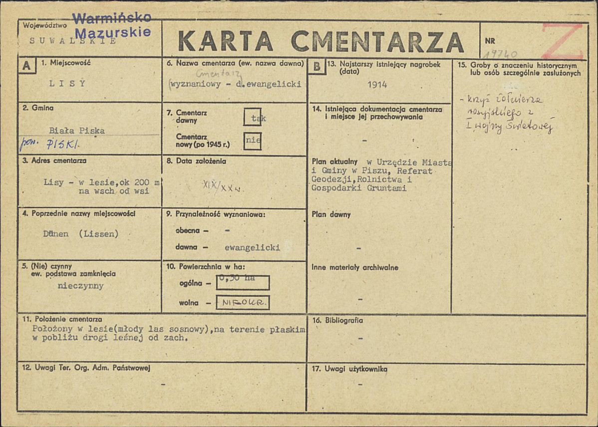 Karta cmentarza, skan nr 1