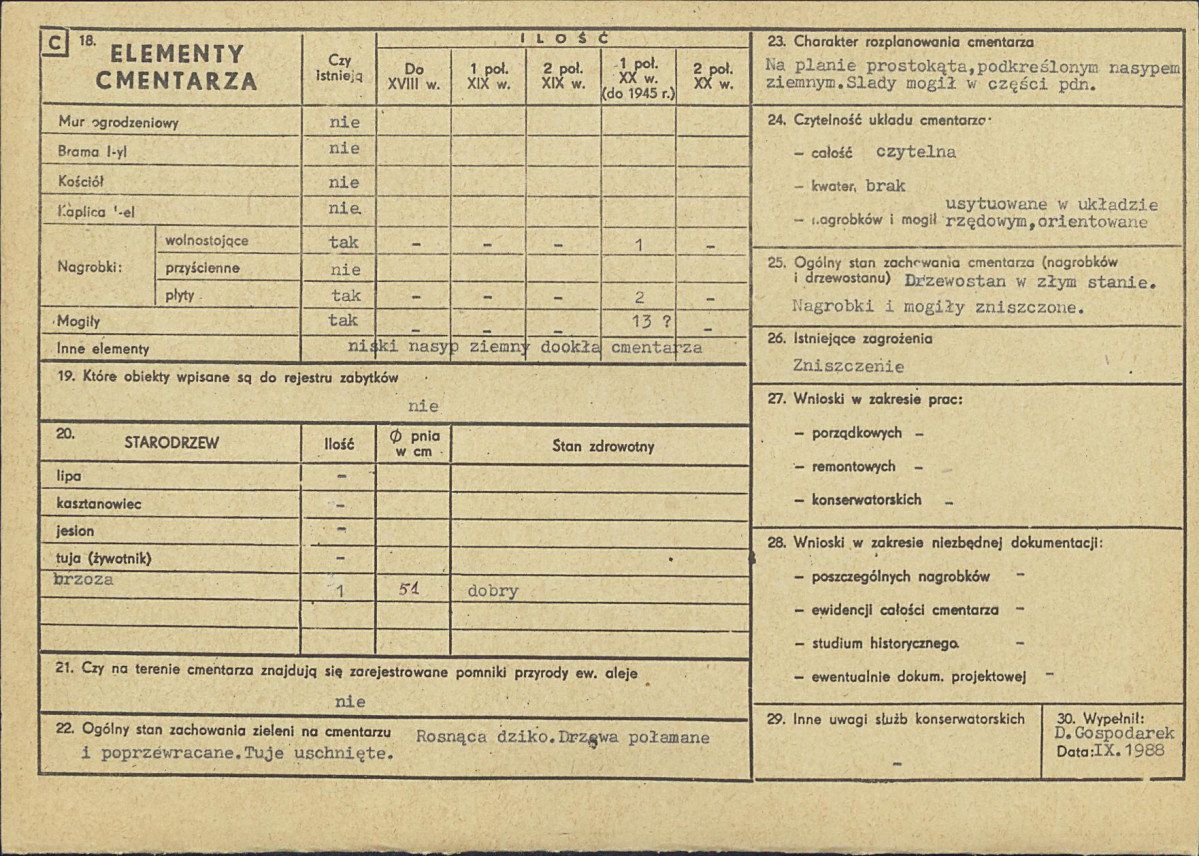 Karta cmentarza, skan nr 2