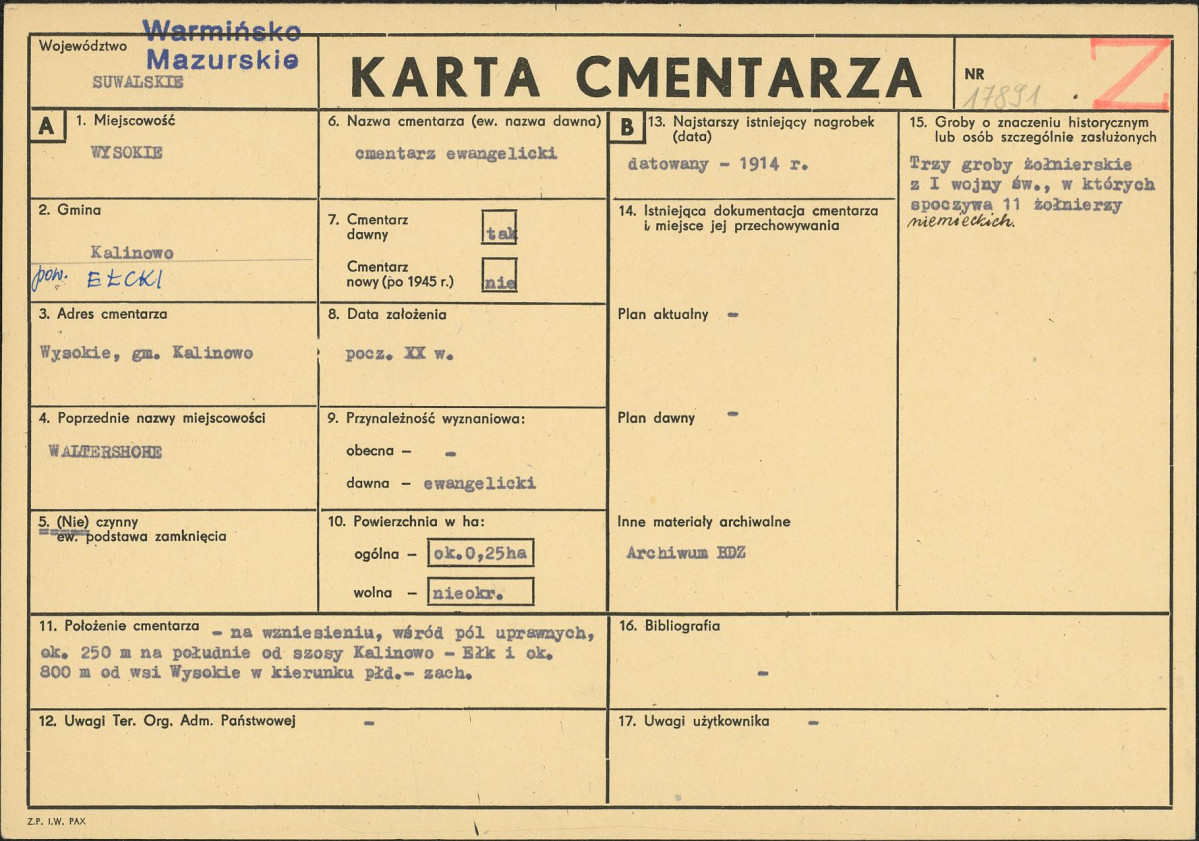 Karta cmentarza, skan nr 1