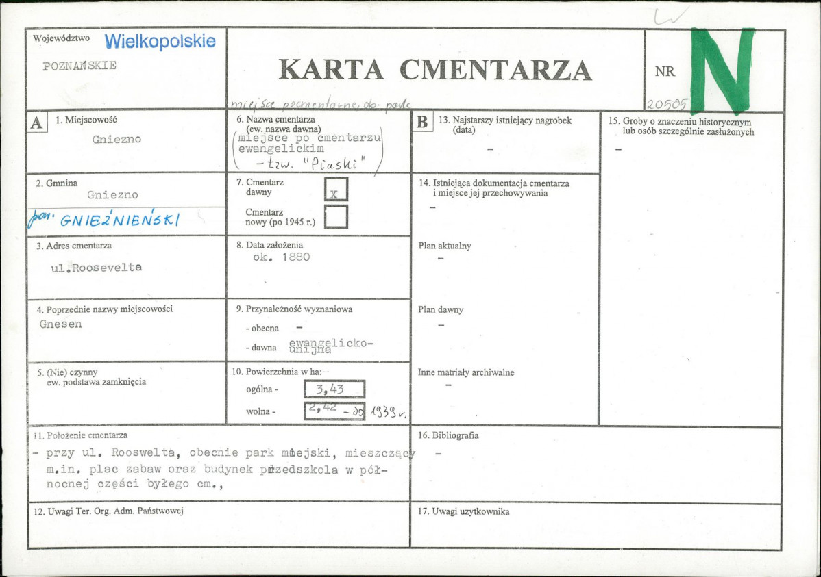 Karta cmentarza, skan nr 1