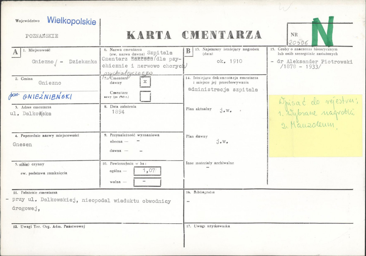 Karta cmentarza, skan nr 1