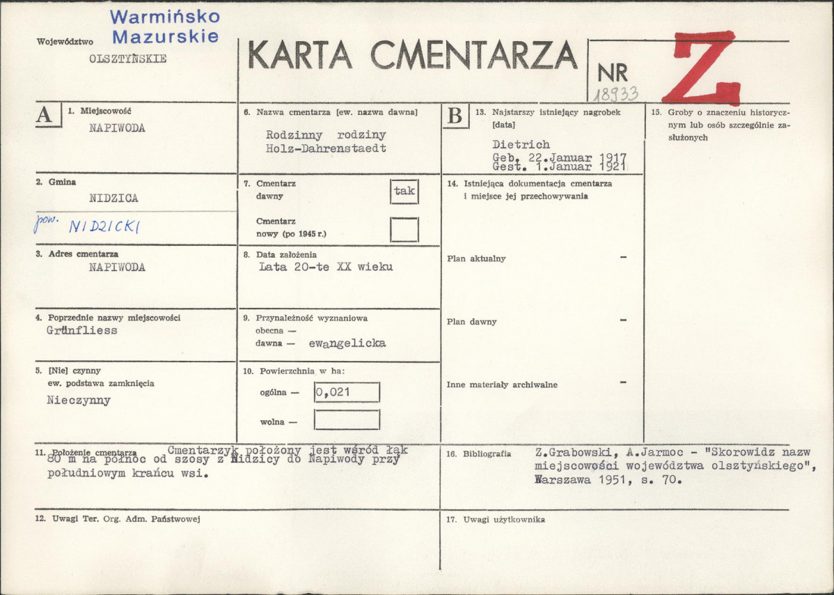 Karta cmentarza, skan nr 1