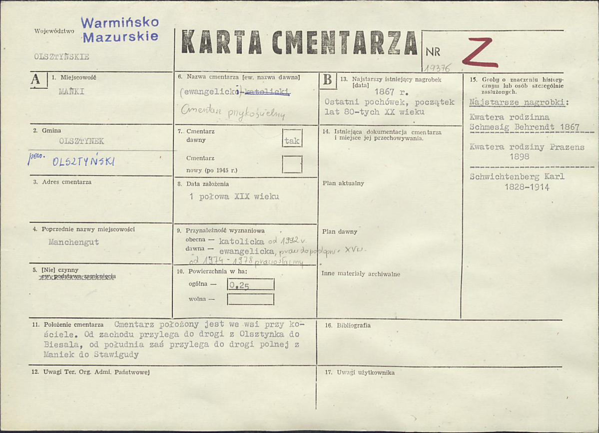 Karta cmentarza, skan nr 1
