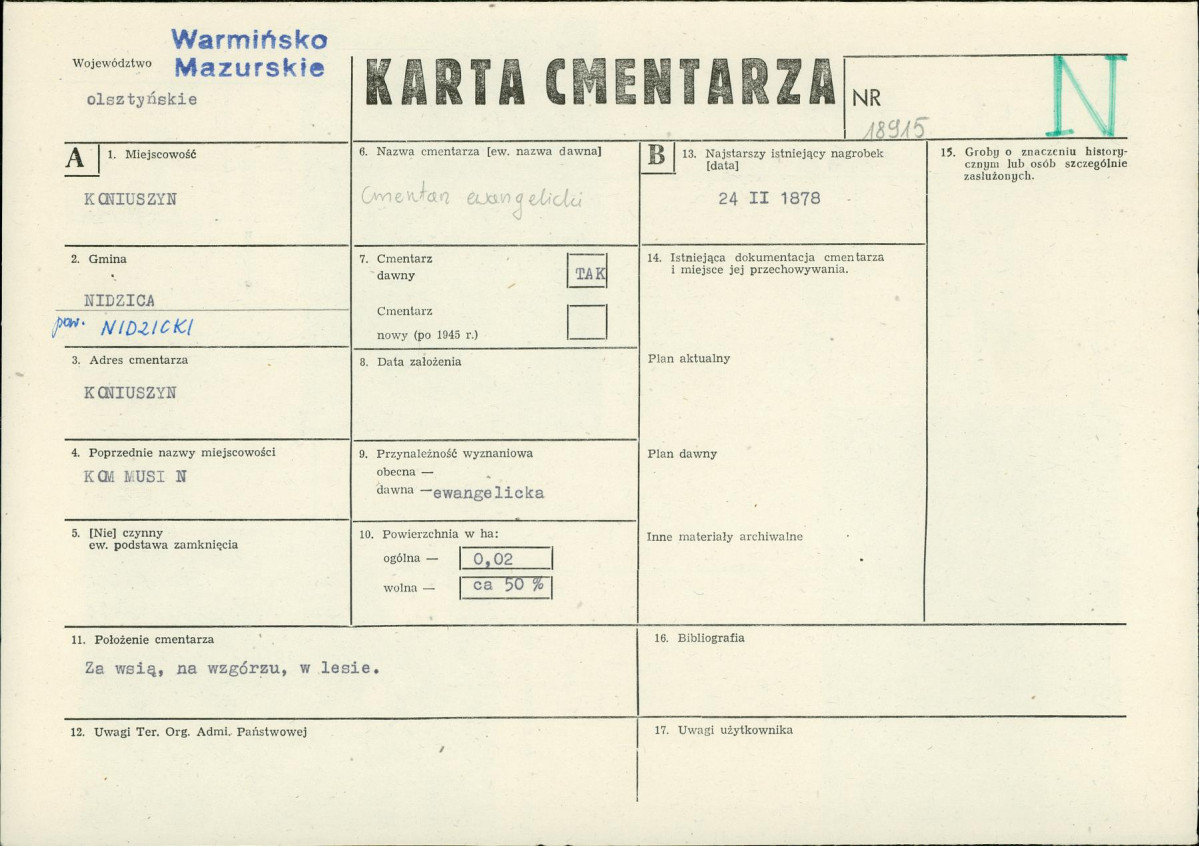 Karta cmentarza, skan nr 1