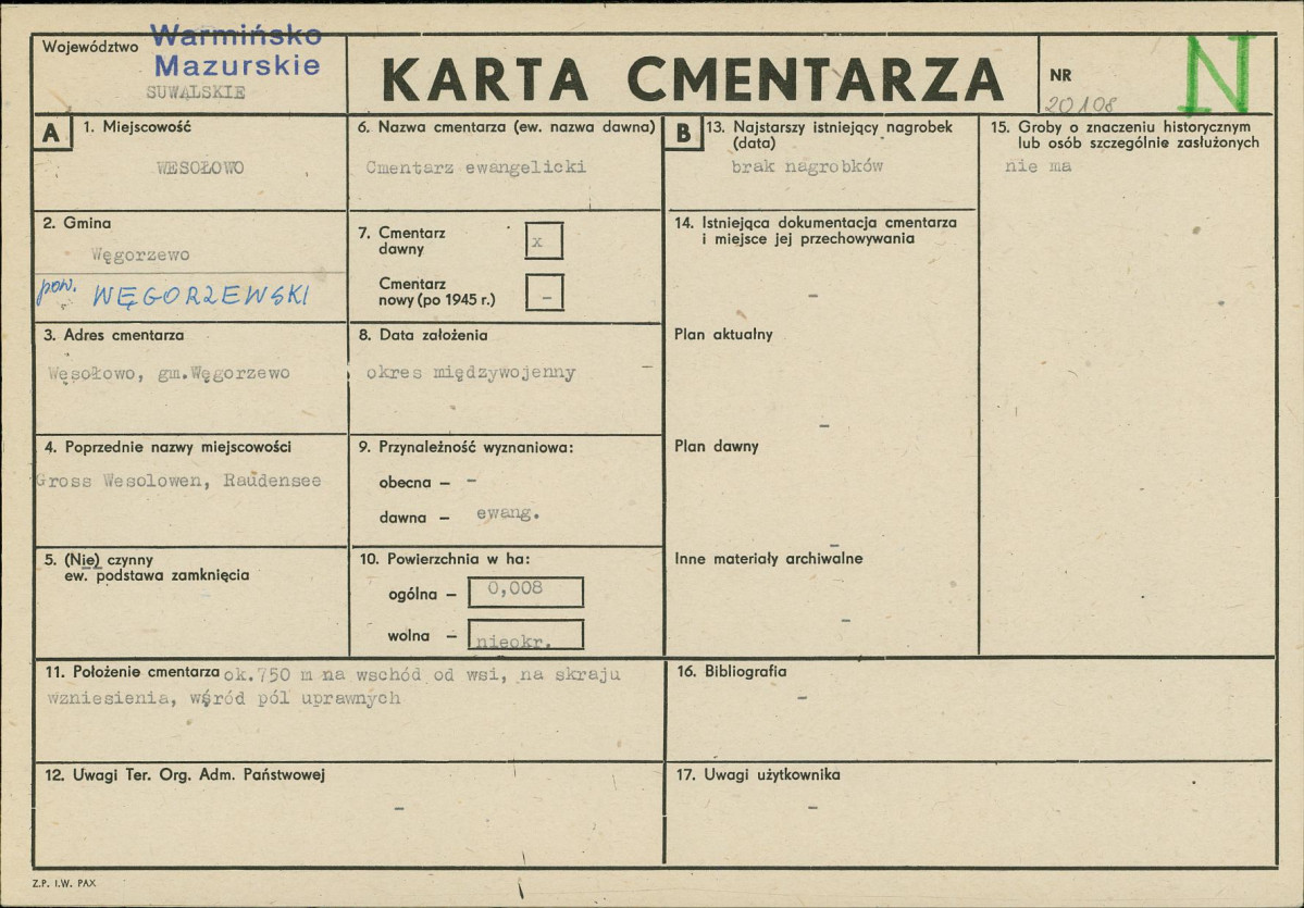 Karta cmentarza, skan nr 1
