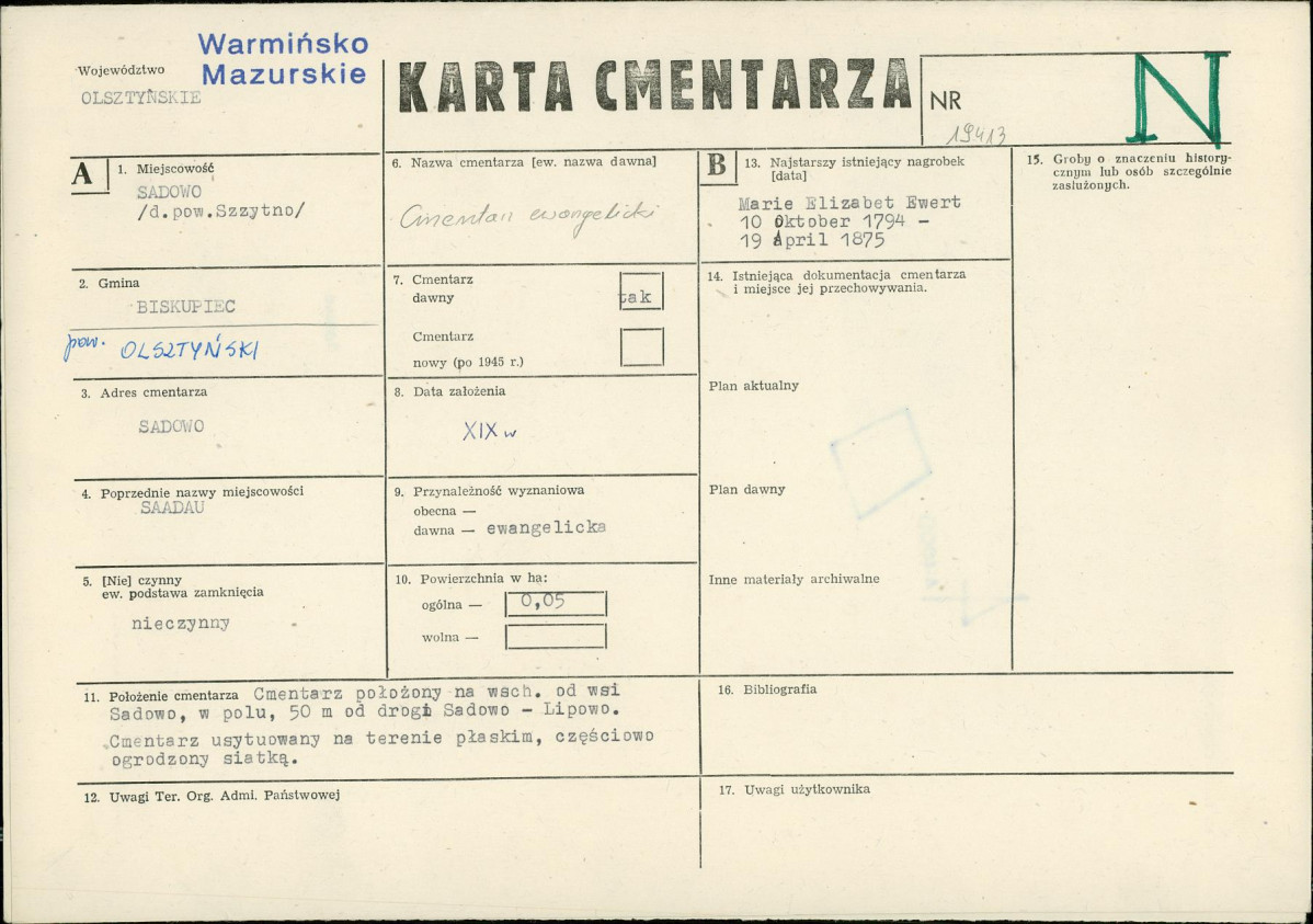 Karta cmentarza, skan nr 1