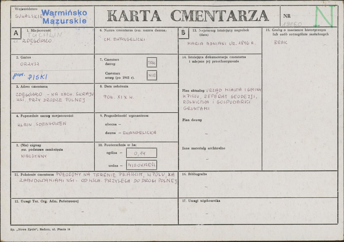 Karta cmentarza, skan nr 1