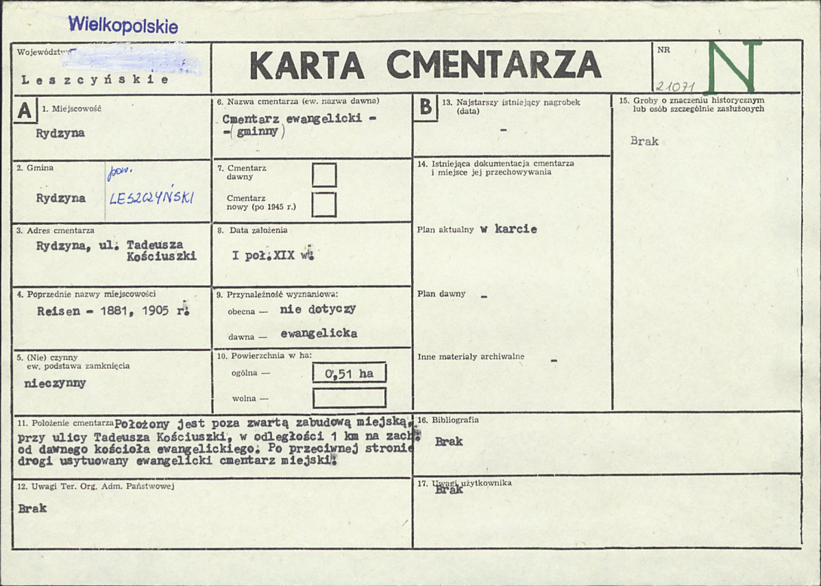 Karta cmentarza, skan nr 1