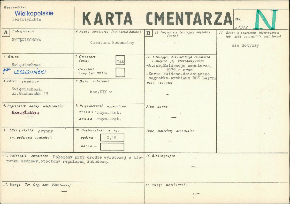 Karta cmentarza, skan nr 1