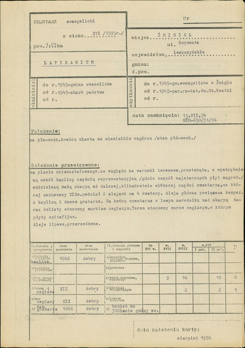 Karta cmentarza, skan nr 9