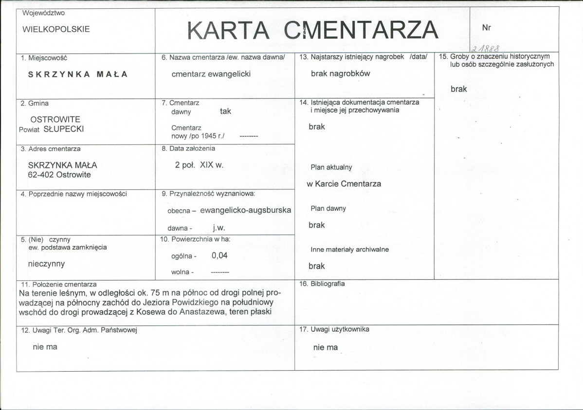 Karta cmentarza, skan nr 1