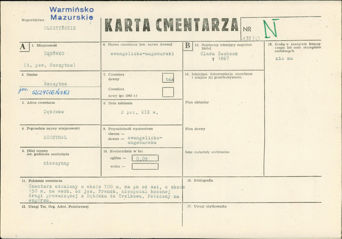 Karta cmentarza, skan nr 1