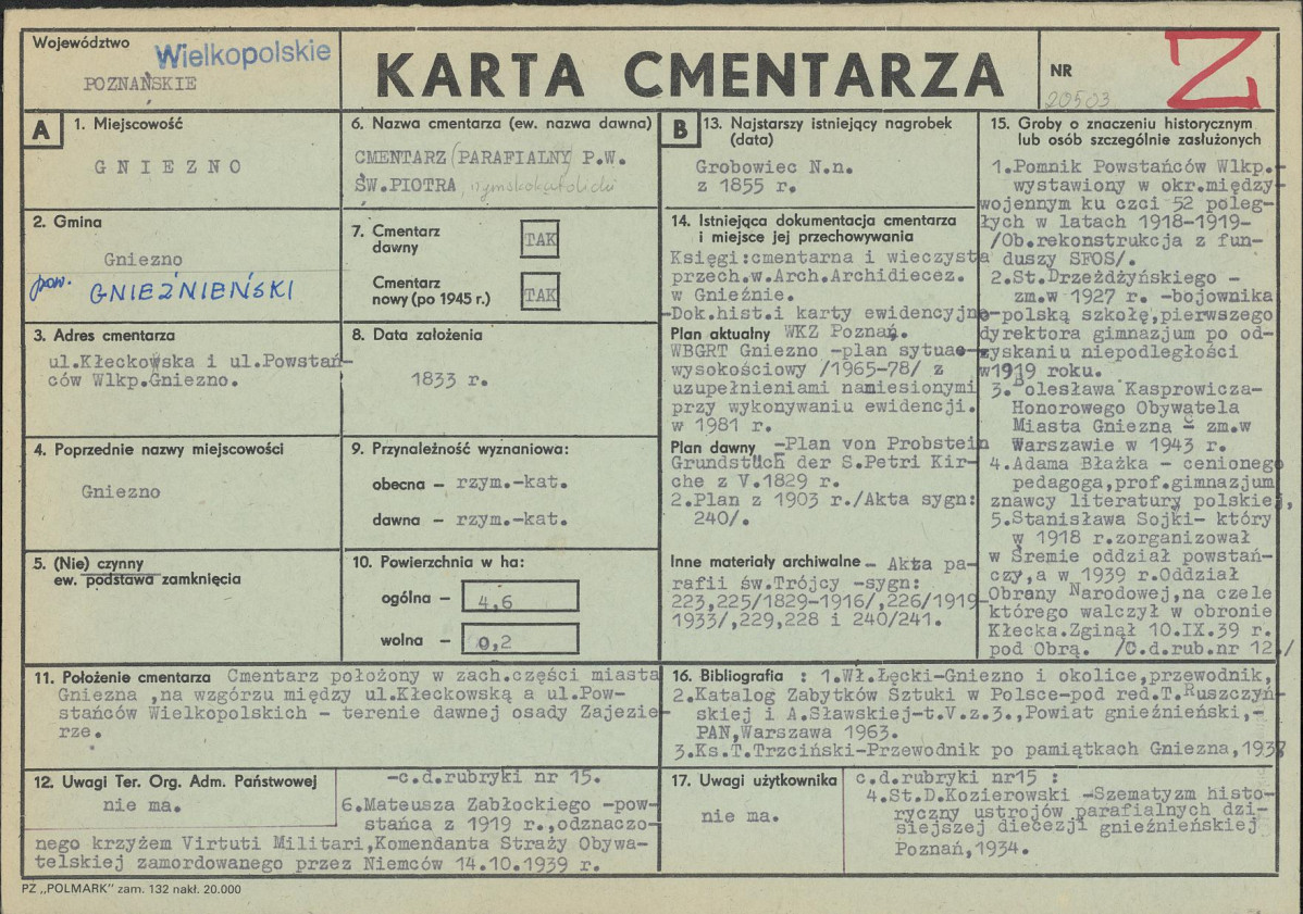 Karta cmentarza, skan nr 1