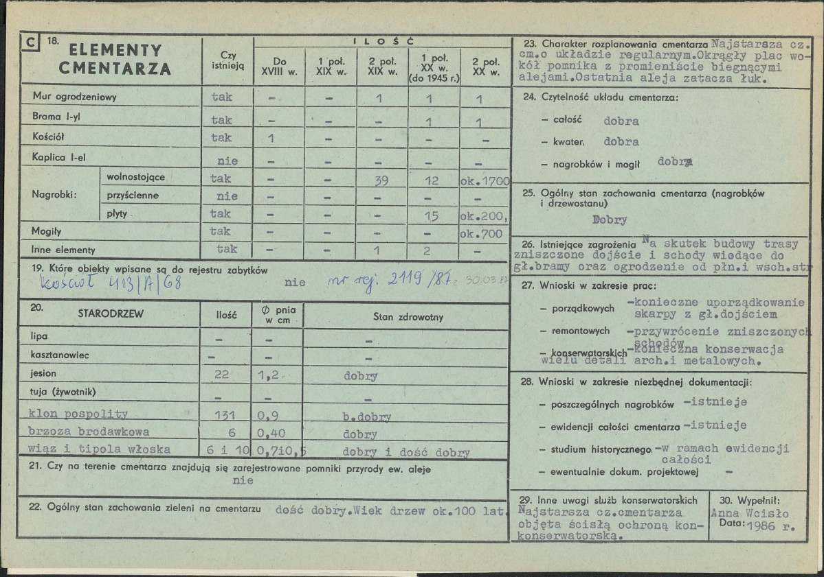 Karta cmentarza, skan nr 2