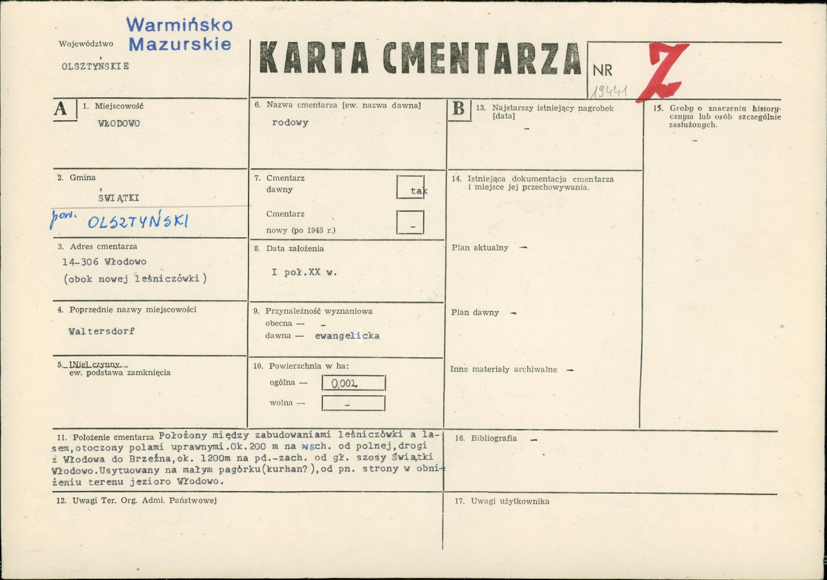 Karta cmentarza, skan nr 1