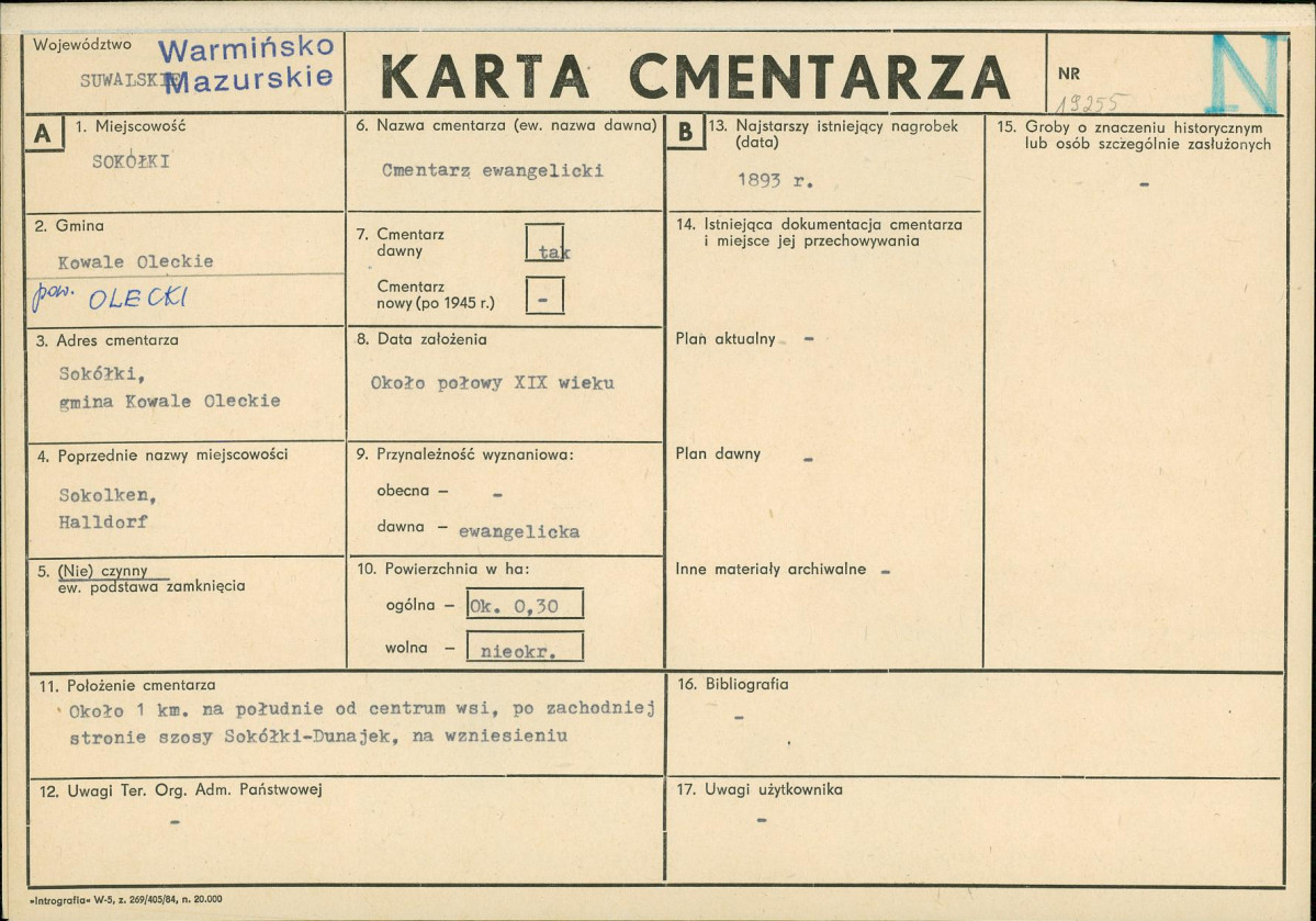 Karta cmentarza, skan nr 1