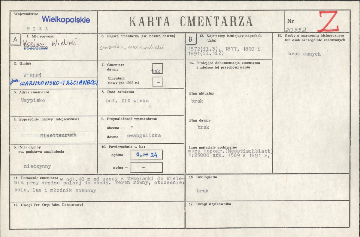 Karta cmentarza, skan nr 1