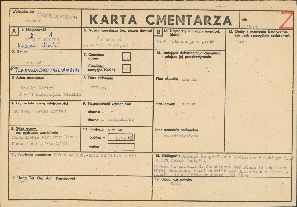 Karta cmentarza, skan nr 1