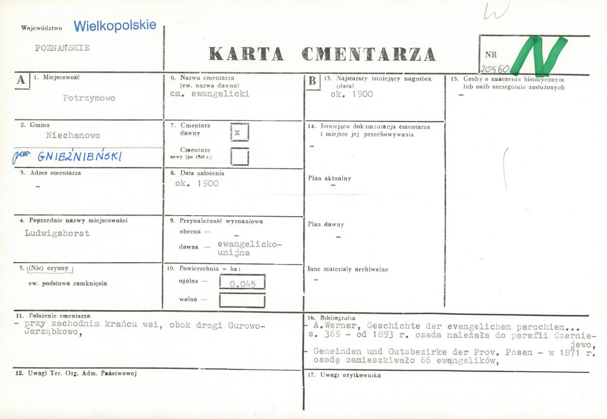 Karta cmentarza, skan nr 1