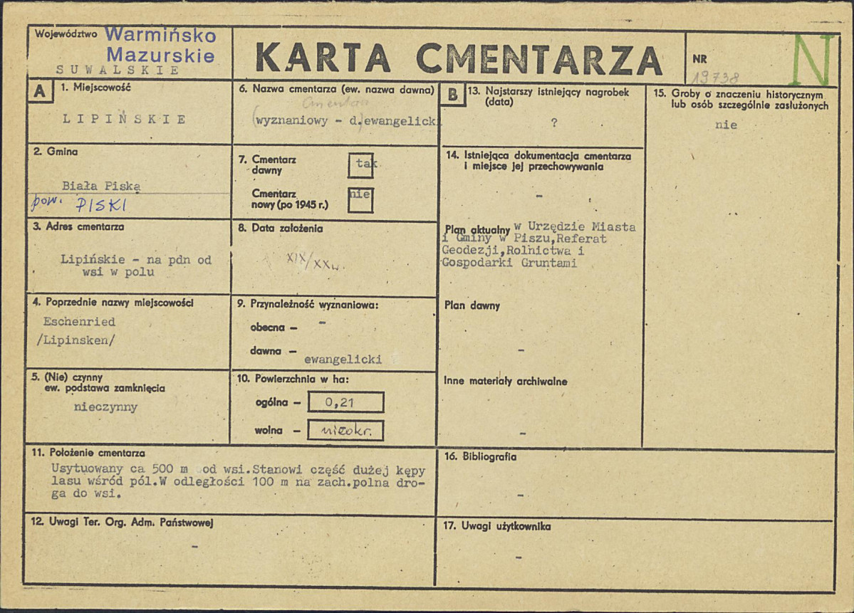 Karta cmentarza, skan nr 1