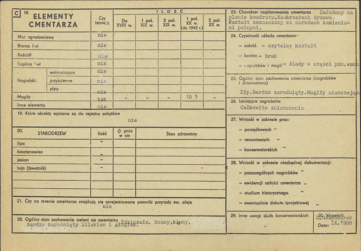 Karta cmentarza, skan nr 2
