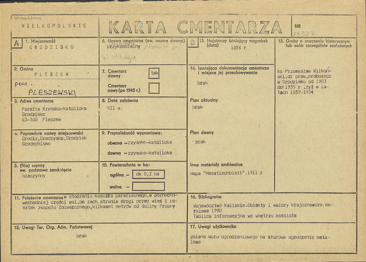 Karta cmentarza, skan nr 1