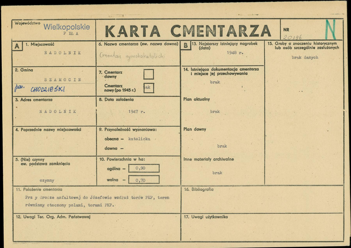 Karta cmentarza, skan nr 1