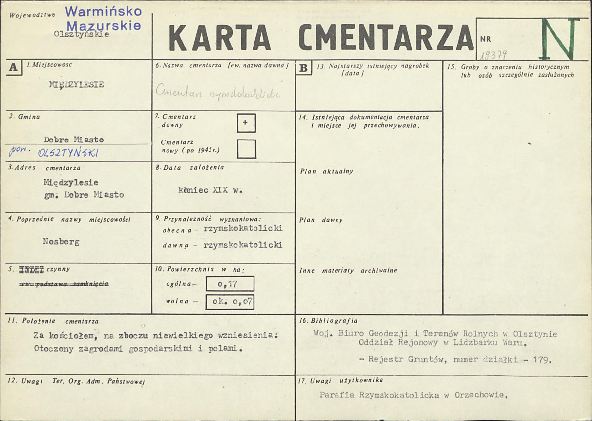 Karta cmentarza, skan nr 1