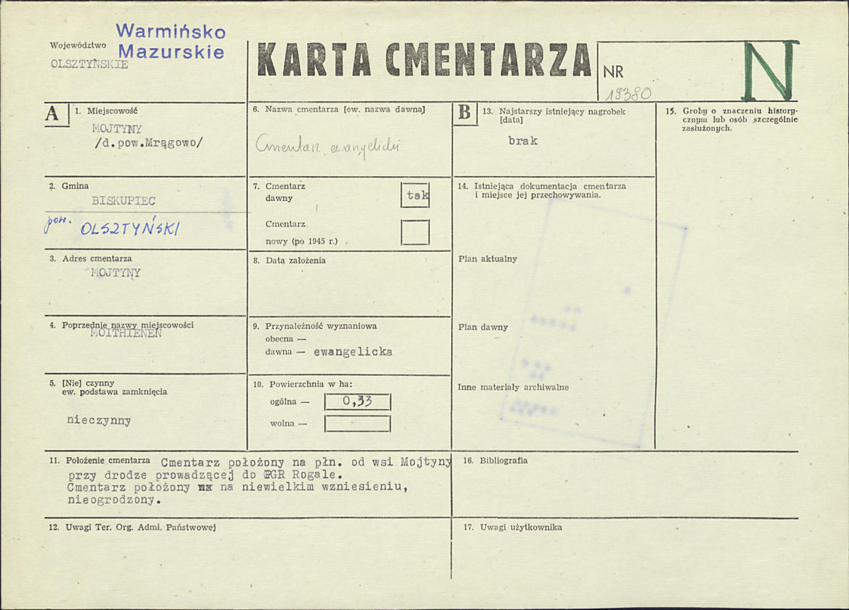 Karta cmentarza, skan nr 1