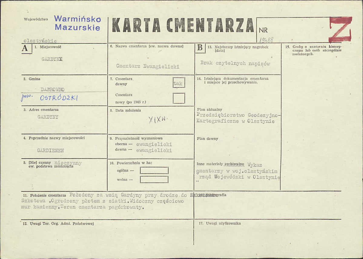 Karta cmentarza, skan nr 1
