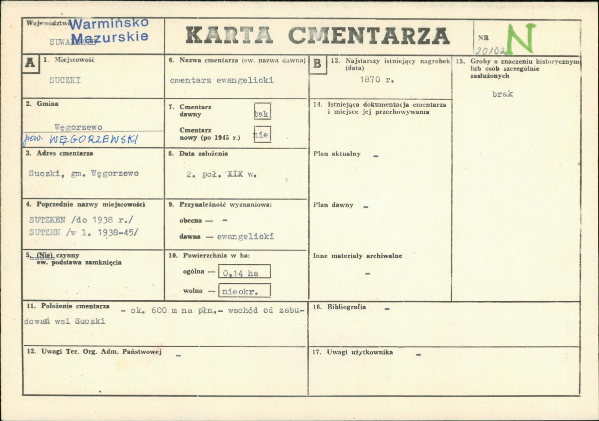Karta cmentarza, skan nr 1