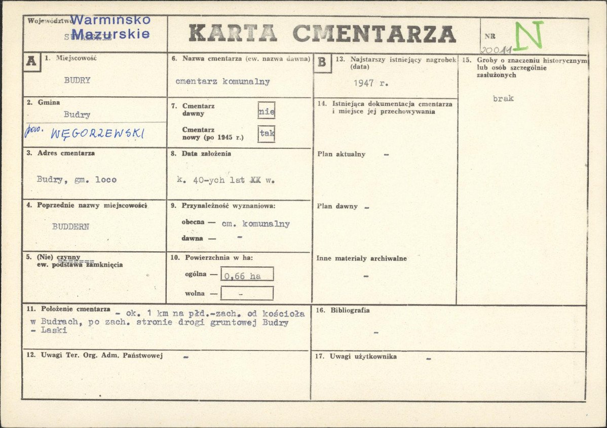 Karta cmentarza, skan nr 1