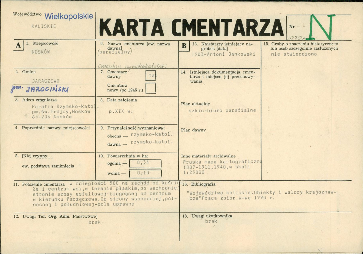 Karta cmentarza, skan nr 1