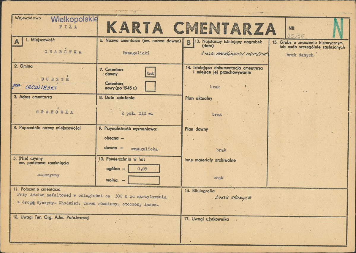Karta cmentarza, skan nr 1