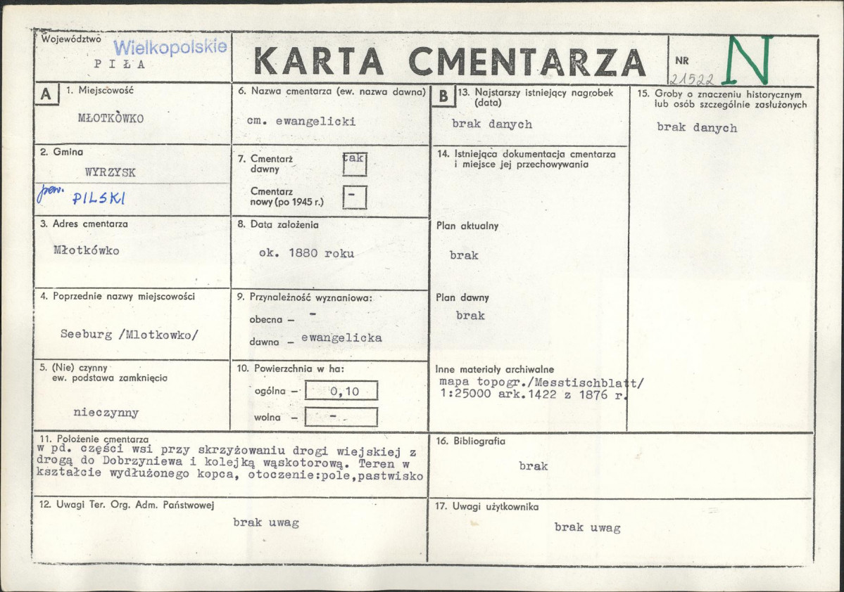 Karta cmentarza, skan nr 1